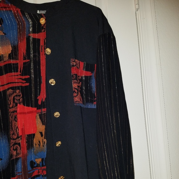 CM Shapes Multicolor 2X 2-Piece Set Skirt Blouse - Picture 7 of 7